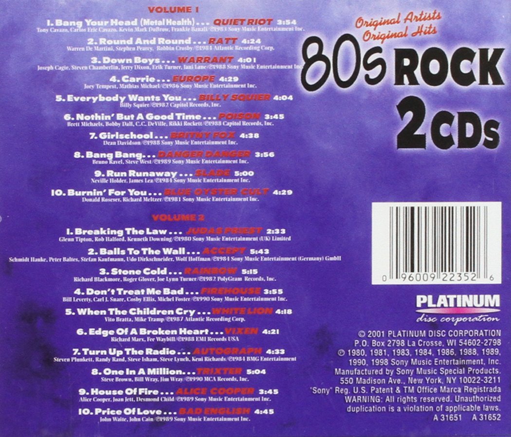【Rock】CRAZE（Body） CDまとめ売り Amazon.com: 80's Rock : Various - Judas Priest, Ratt, Quiet Riot